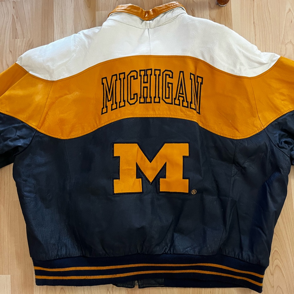 Vintage Michigan University Leather Varsity Jacket